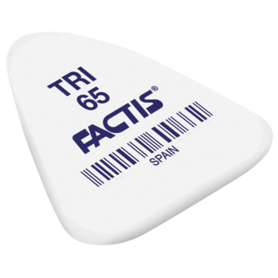 Ластик FACTIS TRI 65 (Испания), 36х33х6 мм, ассорти, треугольный, PNFTRI65, 65 штук, 227991