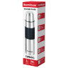 Термос 1 л, BOOMHOUSE (БУМХАУС) CLASSIC, нержавеющая сталь SUS304, черный силиконовый рукав, крышка/кружка, 700308, 700308