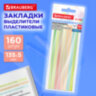 Закладки клейкие, выделители текста, BRAUBERG ULTRA COLOR, 135х5 мм, 160 штук (8 цветов х 20 листов), 116685, 116685