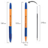 Ручка шариковая с грипом BRAUBERG "ULTRA GT ORANGE", КОМПЛЕКТ 20 ШТУК, СИНЯЯ, линия 0,35 мм, 144058, 144058