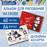 Альбом для рисования А4 40 л., скоба, обложка картон, BRAUBERG, 203х288 мм, "Аниме" (2 вида), 106703, 106703