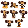 Игрушка пластиковая на подставке ЧЕБУРАШКА, 5 см, АССОРТИ, КФ, УТ59849, 10 шт., 665852