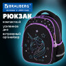 Рюкзак BRAUBERG OPTIMA, 2 отделения, с брелоком, "Сияющий единорог", 36х27х18 см, 273157, 273157