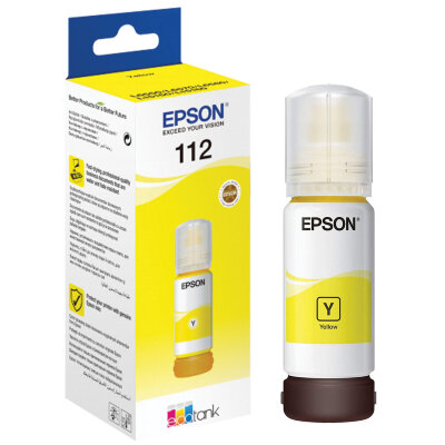 Чернила EPSON 112 (C13T06C44A) для СНПЧ EPSON L11160 /L15150 /L15160 /L6550/L6570, желтые, ОРИГИНАЛЬНЫЕ, 363902