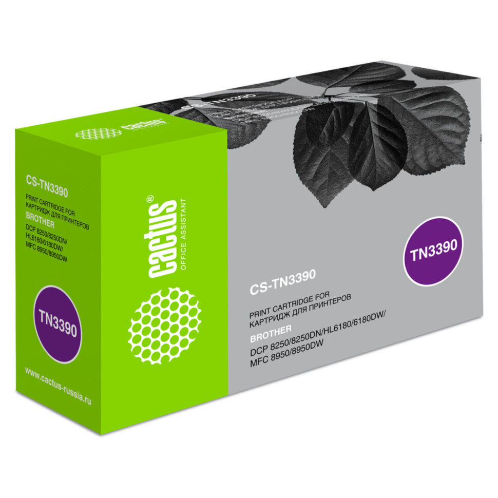 Картридж лазерный CACTUS (CS-TN3390) для BROTHER HL-6180DW/DCP-8250DN, ресурс 12000 стр., 362696