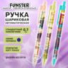 Ручка шариковая автоматическая с принтом FUNSTER (ФАНСТЕР) "CUTE ANIMALS", корпус soft-touch, СИНЯЯ, узел 0,7 мм, линия 0,35 мм, 144402, 24 штук, 144402