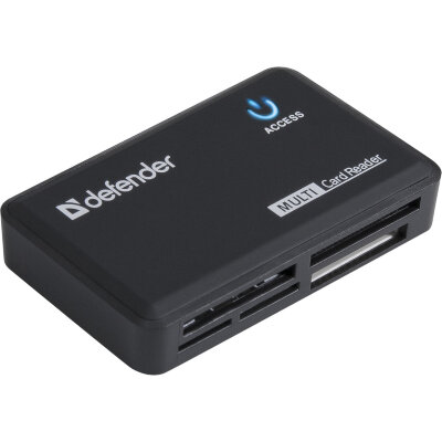 Картридер DEFENDER OPTIMUS USB 2.0, порты SD/MMC, TF, M2, MC, CF, XD, 83501, 511271