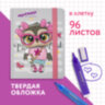 Блокнот с резинкой в клетку 96 л., МАЛЫЙ ФОРМАТ А6 (109х148 мм), твердая обложка, ЮНЛАНДИЯ, "Совушка", 113743, 113743