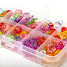 Набор для создания бижутерии и украшений BEADS SET, 200 элементов, 10 видов, прозрачные, BRAUBERG KIDS, 664694, 664694