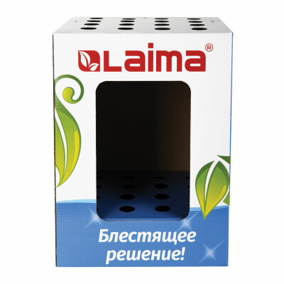 Дисплей для швабр напольный LAIMA, 50х37х37 см, 16 отверстий, картон, 504998, 504998