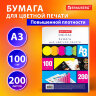Бумага для цветной лазерной печати БОЛЬШОЙ ФОРМАТ (297х420), А3, 100 г/м2, 200 л., BRAUBERG, 115378, 115378