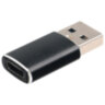 Переходник USB 3.1 AM/Type-C (F), CABLEXPERT 5 Гбит/с, QC3.0, металлический корпус, Pro, черный, A-USB3.1-AMCF, 514211