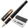 Ручка перьевая PARKER "Urban Core Muted Black GT", черный матовый лак, позолота, синяя, 1931593, 142576