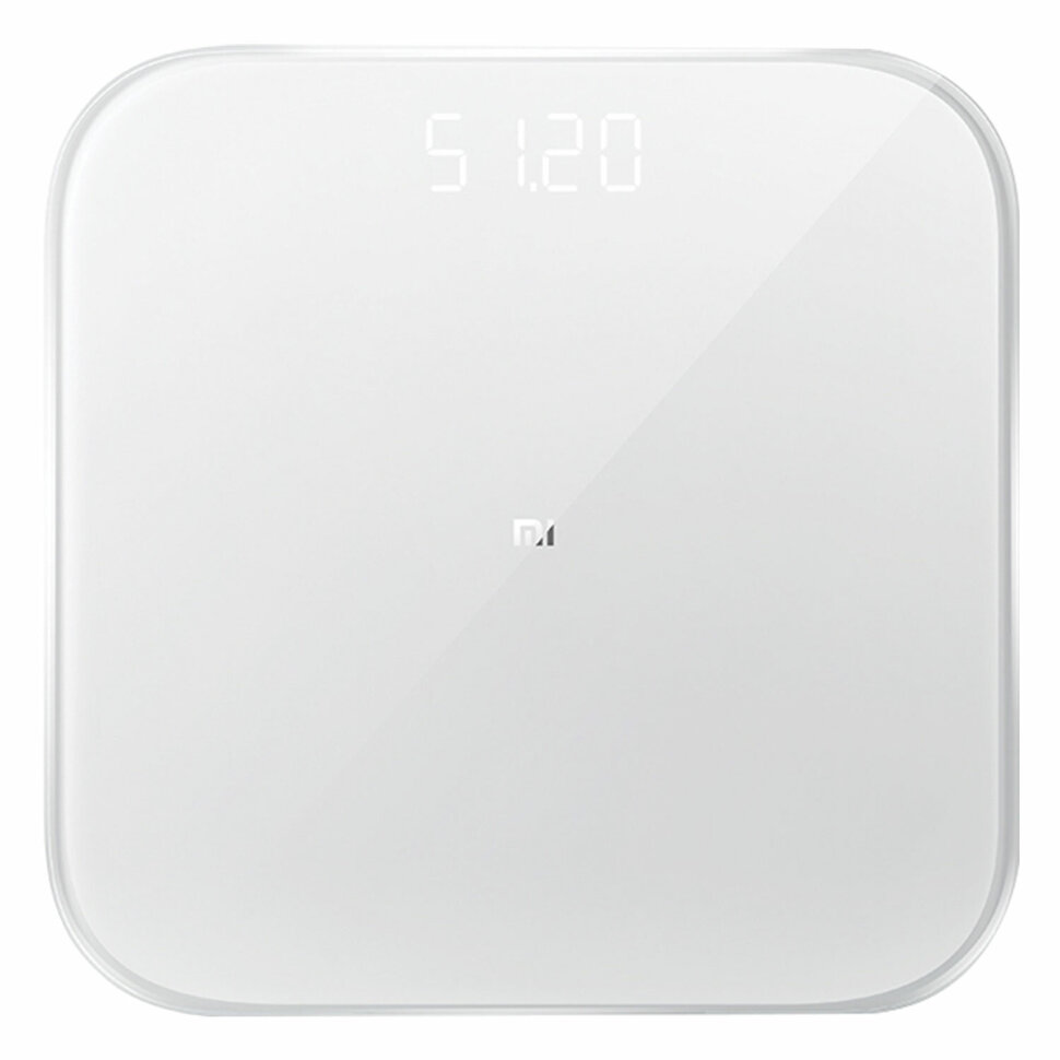 Весы напольные XIAOMI Mi Smart Scale 2, электронные, максимальная нагрузка 150 кг, квадрат, стекло, белые, NUN4056GL, 456461