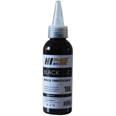 Чернила HI-BLACK для CANON (Тип C) универсальные, черные 0,1 л, водные, HB-CAN-Bk-100ML, 361529