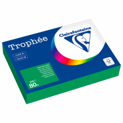 Бумага цветная CLAIREFONTAINE, А4, 80 г/м2, 500 л., интенсив, травяной, Франция, 1991C, 1991PC, 116723