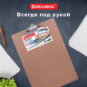 Доска-планшет БОЛЬШОГО ФОРМАТА (320х460 мм), А3, BRAUBERG "Eco" с прижимом, МДФ, 3 мм, СВЕТЛО-КОРИЧНЕВАЯ, 232226, 232226