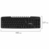 Набор проводной SONNEN KB-S110, USB, клавиатура 113 клавиш, мышь 3 кнопки, 1000 dpi, черный/серебристый, 513854, 513854