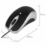 Набор проводной SONNEN KB-S110, USB, клавиатура 113 клавиш, мышь 3 кнопки, 1000 dpi, черный/серебристый, 513854, 513854