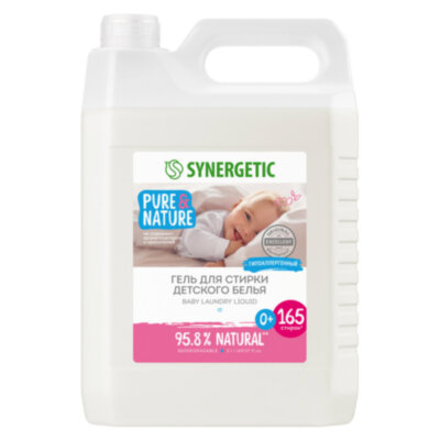 Гель для стирки 5 л, SYNERGETIC "Для детского белья", 109501, 608277