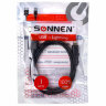Кабель USB 2.0 – Lightning, 1 м, SONNEN, медь, для передачи данных и зарядки, черный, 513116, 513116