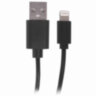 Кабель USB 2.0 – Lightning, 1 м, SONNEN, медь, для передачи данных и зарядки, черный, 513116, 513116