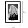 Рамка 21х30 см небьющаяся, багет 14 мм, пластик, BRAUBERG "Original", черная, 391229, 391229