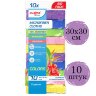 Салфетки из МИКРОФИБРЫ 30х30 см MULTI COLOUR, big pack, КОМПЛЕКТ 10 шт., 180 г/м2, LAIMA HOME, 607794, 607794