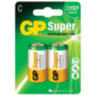 Батарейки КОМПЛЕКТ 2 шт., GP Super G-Tech, С (LR14, 14А), алкалиновые, блистер, 14A-2CR2, 454091