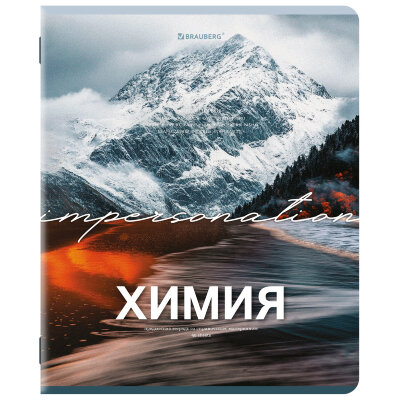 Тетрадь предметная КЛАССИКА ПРИРОДА 48 л., обложка картон, ХИМИЯ, клетка, подсказ, BRAUBERG, 405093, 405093