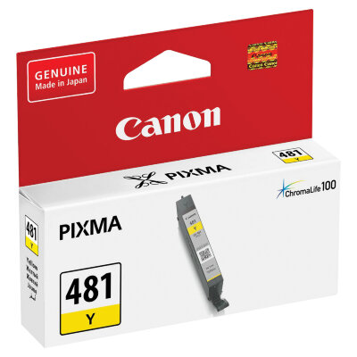 Картридж струйный CANON (CLI-481Y) для PIXMA TS704/TS6140, желтый, ресурс 257 страниц, оригинальный, 2100C001, 363215