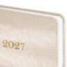 Ежедневник датированный 2027, А5, 138х213 мм, BRAUBERG "Elegant", под кожу, застежка, бежевый, 118012, 118012