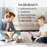 Шашки классические деревянные, лакированные, доска 29х29 см, ЗОЛОТАЯ СКАЗКА, 664673, 664673