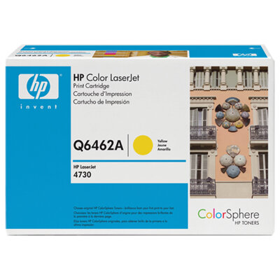 Картридж лазерный HP (Q6462A) ColorLaserJet CM4730, желтый, оригинальный, ресурс 12000 стр., 360642