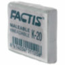 Ластик-клячка художественный FACTIS K 20 (Испания), 37х29х10 мм, супермягкий, серый, CCFK20, 228017
