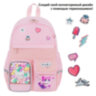 Рюкзак BRAUBERG PASTEL с термонашивками в комплекте, "Anime kitten", персиковый, 40х29х14 см, 272065, 272065