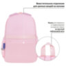 Рюкзак BRAUBERG PASTEL с термонашивками в комплекте, "Anime kitten", персиковый, 40х29х14 см, 272065, 272065