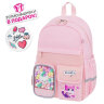 Рюкзак BRAUBERG PASTEL с термонашивками в комплекте, "Anime kitten", персиковый, 40х29х14 см, 272065, 272065