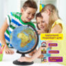 Глобус физический GLOBEN "Классик", 21 см, К012100007, 454419