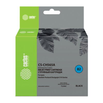 Картридж струйный CACTUS (CS-CН565A) для плоттера HP Designjet 510, черный, CS-CH565A, 361912
