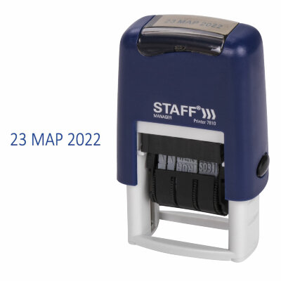 Датер-мини STAFF, месяц буквами, оттиск 22х4 мм, "Printer 7810", 237432, 237432