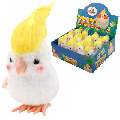 Игрушка мягкая заводная "Попугай", высота 10 см, WOOZOO (ВУЗУ), 666190, 12 штук, 666190