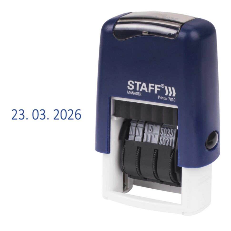 Датер-мини STAFF, месяц цифрами, оттиск 22х4 мм, "Printer 7810 BANK", 237433, 237433
