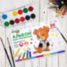 Альбом для рисования А4 20 л., скоба, обложка картон, BRAUBERG KIDS, 203х288 мм, "Зверушки", 106691, 106691