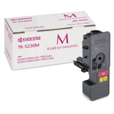 Тонер-картридж KYOCERA (TK-5230M) ECOSYS P5021cdn/cdw/M5521cdn/cdw, пурпурный, ресурс 2200 стр., оригинальный, 1T02R9BNL0, 320856