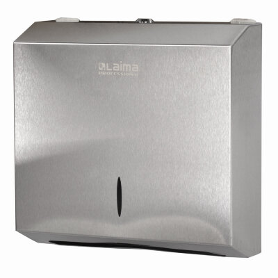 Диспенсер для полотенец LAIMA PROFESSIONAL INOX, (Система H2) Z-сложения, нержавеющая сталь, матовый, 605694, 605694