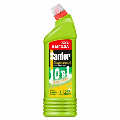 Чистящее средство 1,5 л, SANFOR Universal "Лимонная свежесть", гель, 24503, 701247