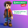 Картон цветной А4 МЕЛОВАННЫЙ, 24 листа, 12 цветов, в папке, BRAUBERG KIDS, M.Craft, 200х290 мм, 116417, 116417