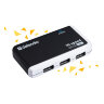 Хаб USB 2.0, 4 порта, порт для питания, черный, DEFENDER QUADRO INFIX, 83504, 511117