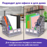 Лоток вертикальный для бумаг BRAUBERG "MAXI Plus", 240 мм, 3 отделения, сетчатый, сборный, серый, 237014, 237014